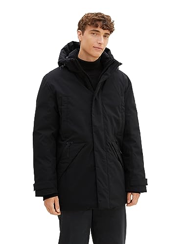 TOM TAILOR Denim Herren 1037394 Arctic Winterpaka mit Abnehmbarer Kapuze, 29999-Black, XXL von TOM TAILOR Denim