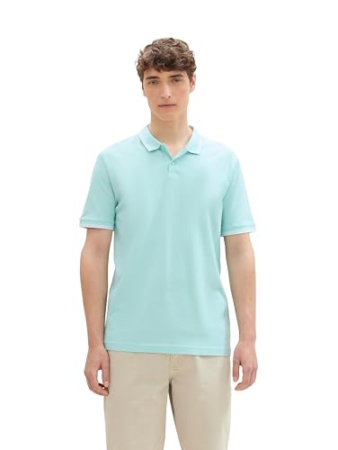 TOM TAILOR Denim Herren Basic Poloshirt aus Baumwolle, 35258 - Classic Light Blue, L von TOM TAILOR Denim