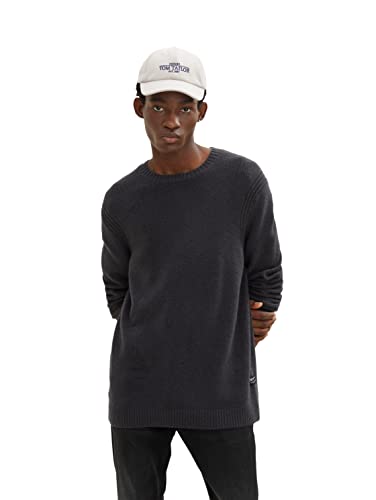 TOM TAILOR Denim Herren Basic Strickpullover 1033757, 29476 - Coal Grey, XS von TOM TAILOR Denim