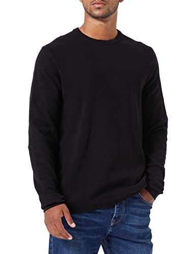 TOM TAILOR Denim Herren Basic Strickpullover 1034655, 29999 - Black, M von TOM TAILOR Denim