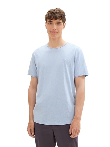 TOM TAILOR Denim Herren Basic T-Shirt in Melange-Optik,11486 - Brunnera Blue, XL TOM TAILOR Denim Herren Basic T-Shirt in Melange-Optik,11486 - Brunnera Blue, XL von TOM TAILOR Denim