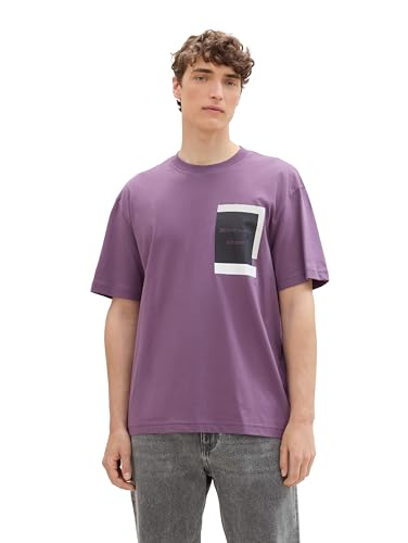 TOM TAILOR Denim Herren Basic T-Shirt mit Rundhalsausschnitt,32248 - Dusty Grape, XL TOM TAILOR Denim Herren Basic T-Shirt mit Rundhalsausschnitt,32248 - Dusty Grape, XL von TOM TAILOR Denim