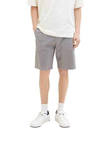 TOM TAILOR Denim Herren Bermuda Shorts 1037118, 30902 - Mid Platinum Grey, S von TOM TAILOR Denim