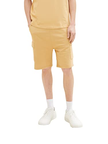 TOM TAILOR Denim Herren Bermuda Sweatpants Shorts 1035679, 31041 - Brown Rice, L von TOM TAILOR Denim