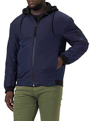 TOM TAILOR Denim Herren Bomberjacke mit Kapuze 1032427, 10668 - Sky Captain Blue, L von TOM TAILOR Denim