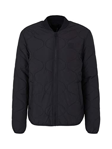 TOM TAILOR Denim Herren Bomberjacke mit Steppung 1030537, 29999 - Black, XL von TOM TAILOR Denim