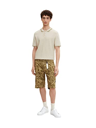 TOM TAILOR Denim Herren Cargo Bermuda Shorts 1029930, 29206 - Tonal Olive Floral Camou Print, M von TOM TAILOR Denim