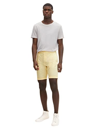 TOM TAILOR Denim Herren Chino Bermuda Shorts 1029918, 24309 - Pale Banana Yellow, M von TOM TAILOR Denim