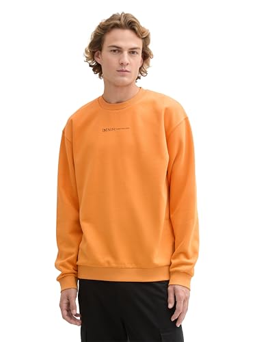 TOM TAILOR Denim Herren Crewneck Sweatshirt mit Logo-Print von TOM TAILOR Denim