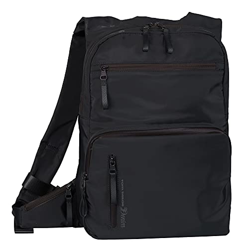 Denim TOM TAILOR bags - Menswear DAVI Herren Rucksack M, black, 32x14x46 von TOM TAILOR Denim