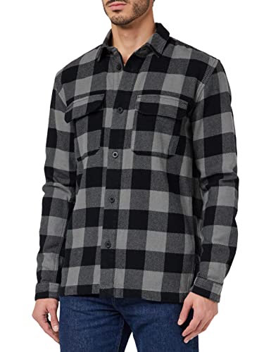 TOM TAILOR Denim Herren Hemd mit Karomuster 1035742, 31521 - Grey Black Buffalo Check, XXL von TOM TAILOR Denim