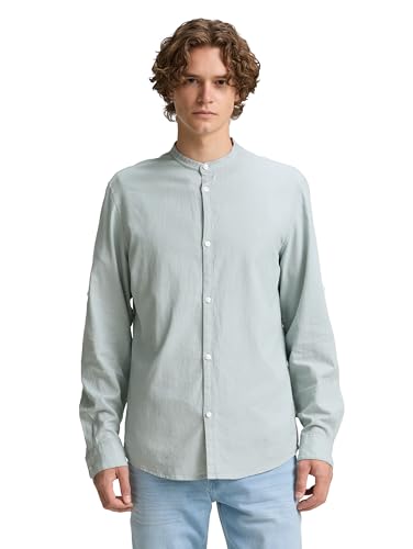 TOM TAILOR Denim Herren 1046159 Hemd, 37878-Ice Blue Diamond Structure, M von TOM TAILOR Denim