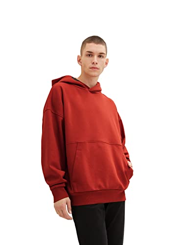 TOM TAILOR Denim Herren Hoodie Sweatshirt 1034140, 10939 - Burned Red Slate, XL von TOM TAILOR Denim