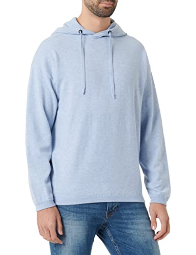 TOM TAILOR Denim Herren Hoodie aus Strick 1032314, 11486 - Brunnera Blue, XXL von TOM TAILOR Denim