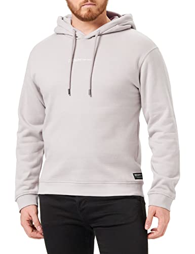 TOM TAILOR Denim Herren 1033580 Hoodie Sweatshirt Mit Kleinem Logo-Print, 11754 - Light Dove Grey, XL EU von TOM TAILOR Denim