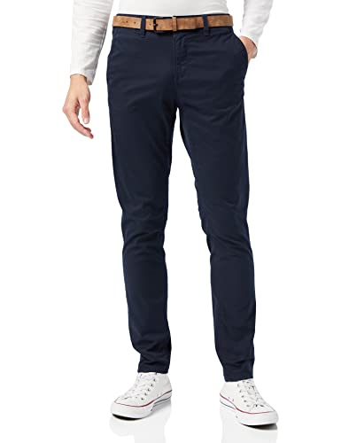 TOM TAILOR Denim Herren Slim Fit Chino Hose mit Gürtel von TOM TAILOR Denim