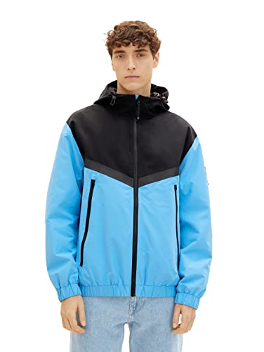 TOM TAILOR Denim Herren Jacke 1035106, 31541 - Black Blue Color Block, L von TOM TAILOR Denim