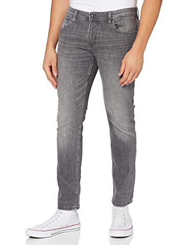 TOM TAILOR Denim Herren Jeans 10622022 Aedan Straight, 10219 - Used Mid Stone Grey Denim, 34W / 34L von TOM TAILOR Denim