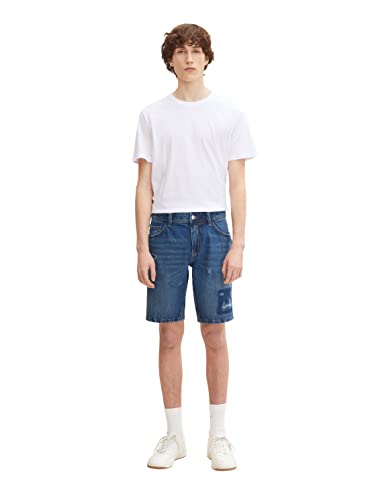 TOM TAILOR Denim Herren Jeans Bermuda Shorts 1031120, 10123 - Destroyed Mid Stone Blue Denim, XS TOM TAILOR Denim Herren Jeans Bermuda Shorts 1031120, 10123 - Destroyed Mid Stone Blue Denim, XS von TOM TAILOR Denim