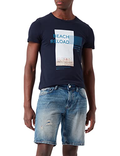TOM TAILOR Denim Herren Jeans Bermuda Shorts 1031120, 10285 - Destroyed Mid Stone Wash, S von TOM TAILOR Denim