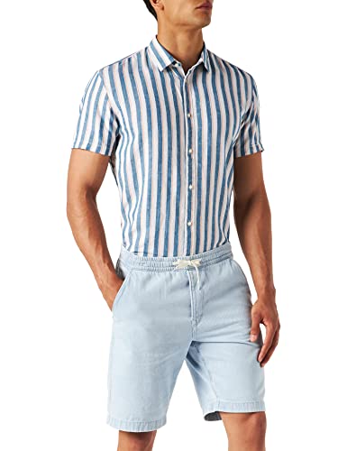 TOM TAILOR Denim Herren Jogger Jeans Shorts 1031121, 10117 - Used Bleached Blue Denim, S von TOM TAILOR Denim