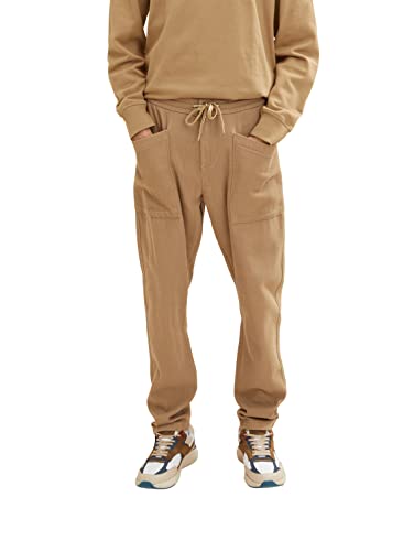 TOM TAILOR Denim Herren Jogger Stoffhose 1033871, 12912 - Splashed Clay Beige, M von TOM TAILOR Denim