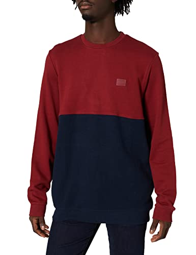 TOM TAILOR Denim Herren Karierter Pullover aus nachhaltiger Baumwolle 1029328, 25652 - Burned Cordovan Red, XS von TOM TAILOR Denim