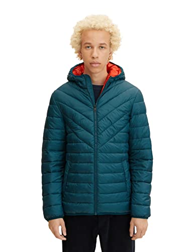 TOM TAILOR Denim Herren Leichte Steppjacke 1011871, 19059 - Deep Jade Green, XL von TOM TAILOR Denim