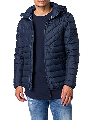 TOM TAILOR Denim Herren Lightweight Jacke mit abnehmbarer Kapuze 1023868, 10668 - Sky Captain Blue, M von TOM TAILOR Denim