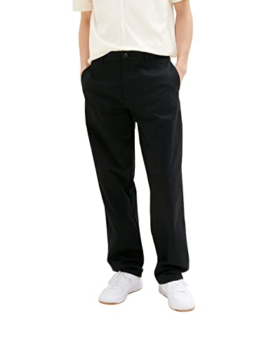 TOM TAILOR Denim Herren Loose Fit Chino Hose 1035922, 29999 - Black, 24 TOM TAILOR Denim Herren Loose Fit Chino Hose 1035922, 29999 - Black, 24 von TOM TAILOR Denim