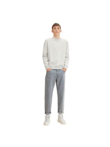 TOM TAILOR Denim Herren Loose Fit Jeans 1032755, 10212 - Clean Light Stone Grey Denim, 34W / 34L von TOM TAILOR Denim