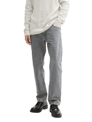 TOM TAILOR Denim Herren Loose Straight Fit Jeans, 10162 - Mid Stone Blue Grey Denim, 36/32 von TOM TAILOR Denim