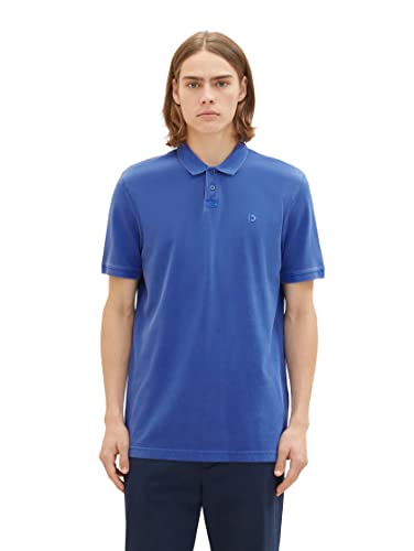 TOM TAILOR Denim Herren Overdye Poloshirt mit Logo-Stickerei von TOM TAILOR Denim