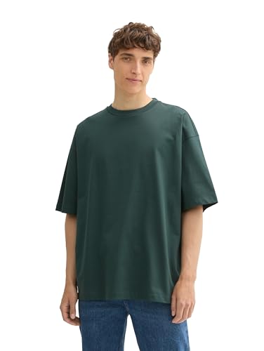 TOM TAILOR Denim Herren 1035912 Oversize Basic T-Shirt, 10362 - Dark Gable Green, L von TOM TAILOR Denim