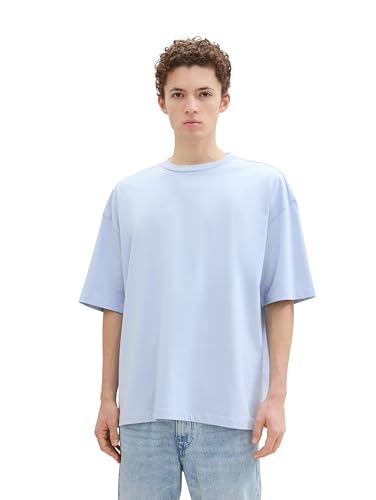 TOM TAILOR Denim Herren 1035912 Oversize Basic T-Shirt, 11270 - Kentucky Blue, L von TOM TAILOR Denim