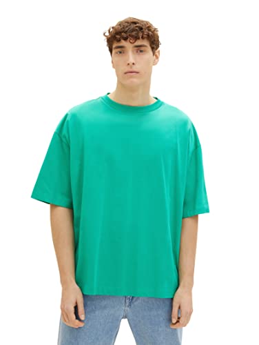 Tom Tailor Denim Herren Oversize Basic T-Shirt, 31040 - Fresh Peppermint, XS von TOM TAILOR Denim