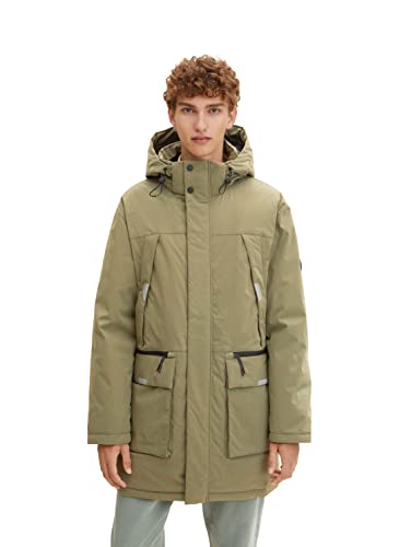 TOM TAILOR Denim Herren Artic Winterparka 1032436, 10415 - Dusty Olive Green, M von TOM TAILOR Denim