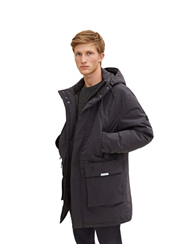 TOM TAILOR Denim Herren Artic Winterparka 1032436, 29476 - Coal Grey, XL von TOM TAILOR Denim