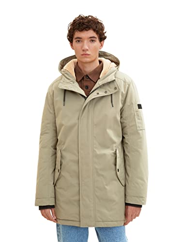 TOM TAILOR Denim Herren Parka mit Kapuze 1033884, 10415 - Dusty Olive Green, M von TOM TAILOR Denim