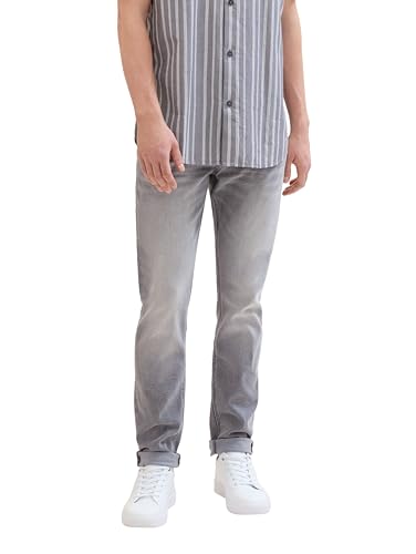 TOM TAILOR Denim Herren Piers Slim Jeans, 10218 - Used Light Stone Grey Denim, 36/32 TOM TAILOR Denim Herren Piers Slim Jeans, 10218 - Used Light Stone Grey Denim, 36/32 von TOM TAILOR Denim
