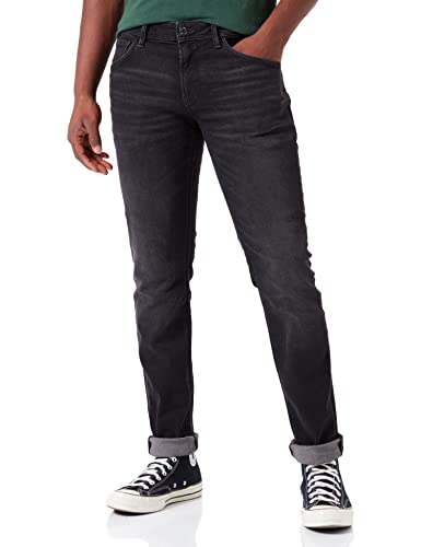 TOM TAILOR Denim Herren Piers Slim Jeans 1032752, 10264 - Dark Stone Black Denim, 27W / 30L von TOM TAILOR Denim