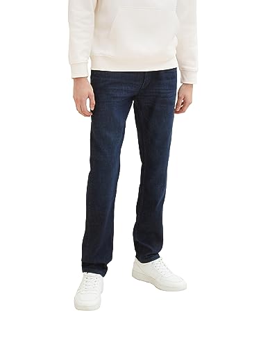 TOM TAILOR Denim Herren Piers Slim Jeans mit Stretch, blue denim dark wash, 34/32 von TOM TAILOR Denim