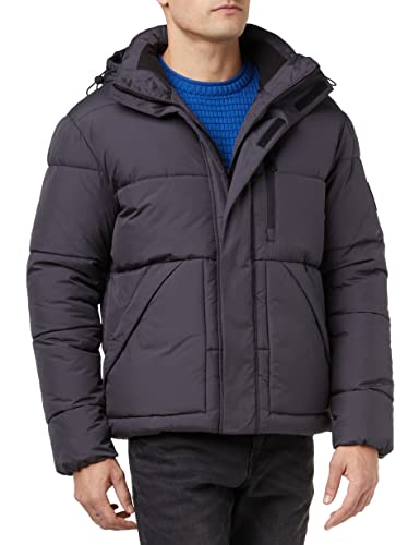 TOM TAILOR Denim Herren Puffer Jacke mit abnehmbarer Kapuze 1032434, 29476 - Coal Grey, M von TOM TAILOR Denim