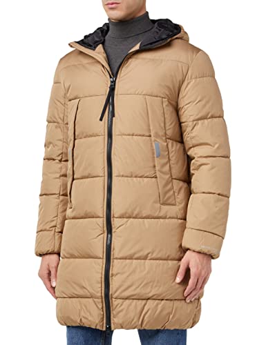 TOM TAILOR Denim Herren Puffer Parka mit Kapuze 1032430, 12912 - Splashed Clay Beige, XL von TOM TAILOR Denim