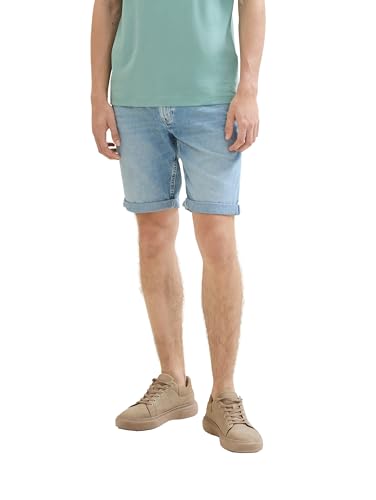 TOM TAILOR Denim Herren Regular Fit Lightweight Jeans Shorts, 10117 - Used Bleached Blue Denim, S TOM TAILOR Denim Herren Regular Fit Lightweight Jeans Shorts, 10117 - Used Bleached Blue Denim, S von TOM TAILOR Denim