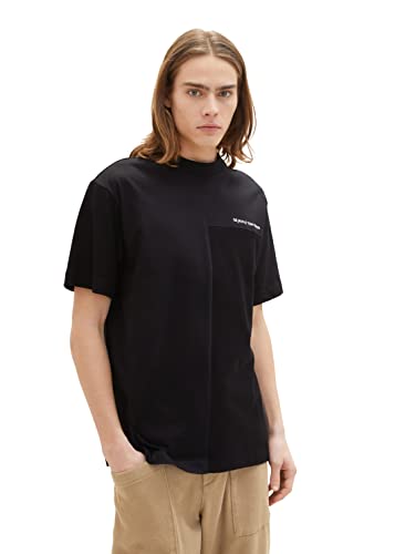 TOM TAILOR Denim Herren Relaed Fit T-Shirt mit Ziernaht 1035612, 29999 - Black, XS TOM TAILOR Denim Herren Relaed Fit T-Shirt mit Ziernaht 1035612, 29999 - Black, XS von TOM TAILOR Denim