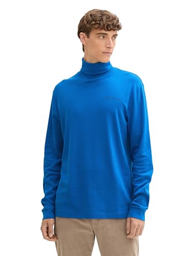 TOM TAILOR Denim Herren Rollkragenshirt mit Logo-Print, 21718 - Lapis Azul Blue, M TOM TAILOR Denim Herren Rollkragenshirt mit Logo-Print, 21718 - Lapis Azul Blue, M von TOM TAILOR Denim