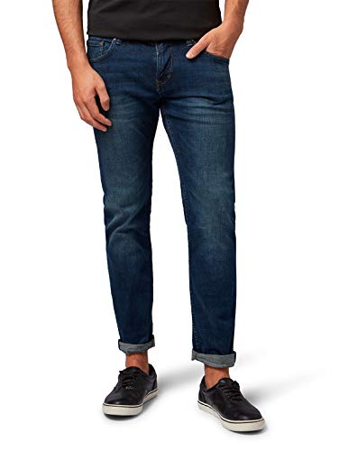 TOM TAILOR Denim Herren Slim Piers Jeans, Blau (Dark Stone Wash Deni 10282), 31W / 34L von TOM TAILOR Denim