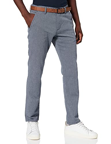 TOM TAILOR Denim Herren Straight Fit Chino Hose mit Gürtel von TOM TAILOR Denim