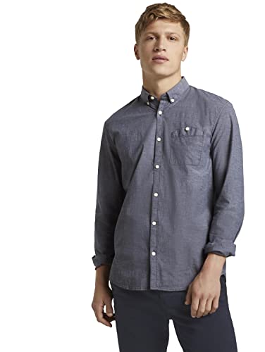 TOM TAILOR Denim Herren Kariertes Hemd mit Brusttasche 1020189, 10668 - Sky Captain Blue, L TOM TAILOR Denim Herren Kariertes Hemd mit Brusttasche 1020189, 10668 - Sky Captain Blue, L von TOM TAILOR Denim